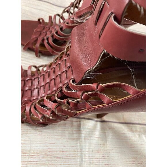 Schutz Women's Red Orchid Gladiator Stilleto Heel - 10B - Picture 2 of 13